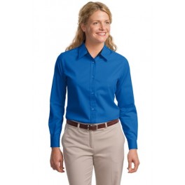 L608 Ladies Button Up Twill